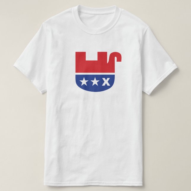Anti Trump GOP Republican Dead Elephant T-Shirt (Design Front)