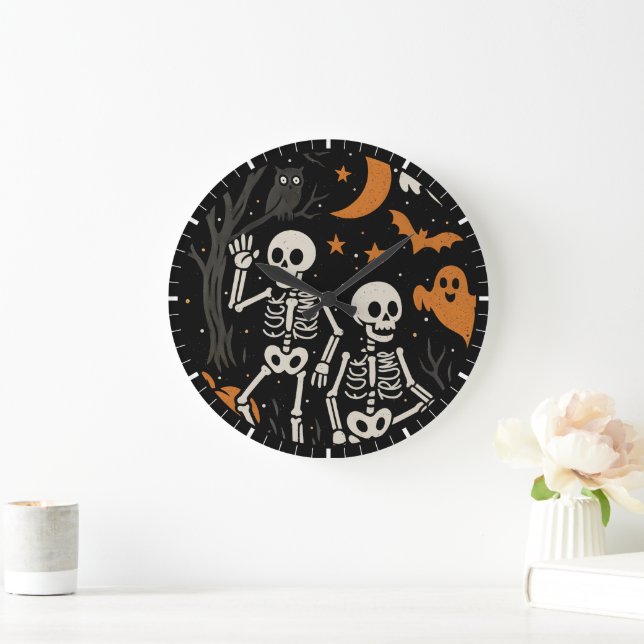 Anti Trump Halloween Skeleton FDT Trump Halloween Large Clock (Home)