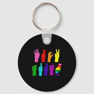 Anti trump hand sign lgbt sign language lgbtqAnti Key Ring