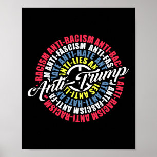 Anti Trump Hate Lies And Fascism Resist Election  Poster