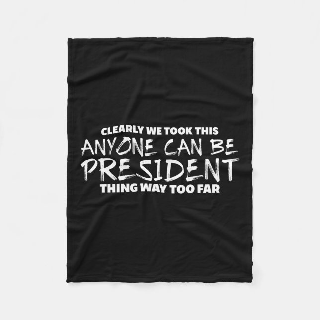 Anti Trump Hate Long Sleeve  Fleece Blanket (Front)