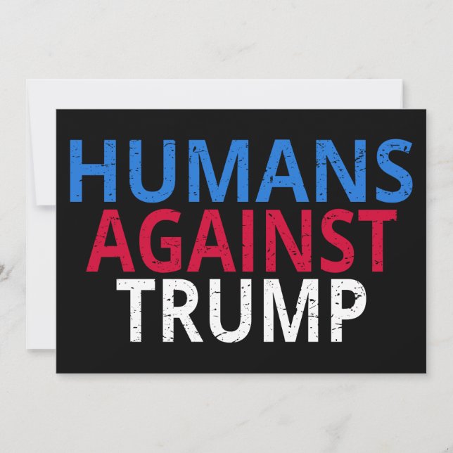 Anti-Trump - Humans Against Trump Invitation (Front)