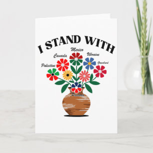 Anti Trump I Stand With Canada Mexico Greenland Uk Card