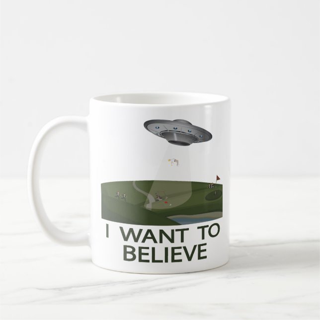 Anti-trump : I WANT TO BELIEVE Coffee Mug (Left)
