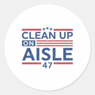 Anti Trump Impeach 47 Trump 47th President Us Flag Classic Round Sticker