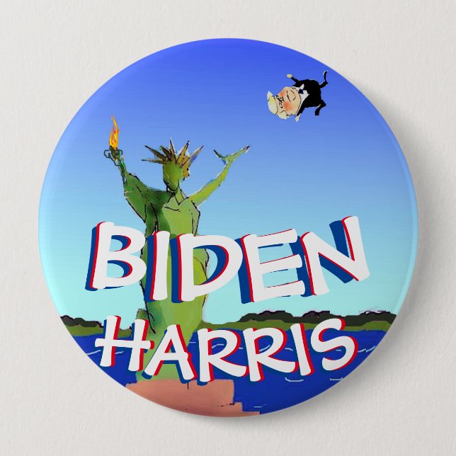 Anti Trump Joe Biden Harris Vote Democrat 2020 10 Cm Round Badge (Front)