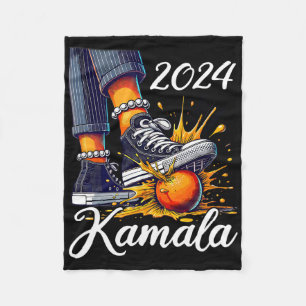 Anti-trump Kamala Harris 2024 Fleece Blanket