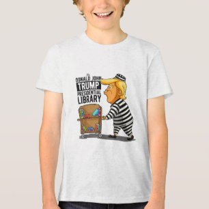 Anti-trump Library Funny Grey _ Clic Fit, Crew Nec Tri-Blend Shirt