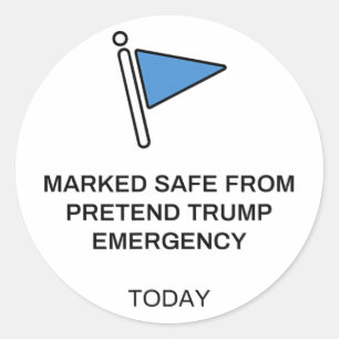Anti Trump Marked Safe Social Media Fake News Meme Classic Round Sticker