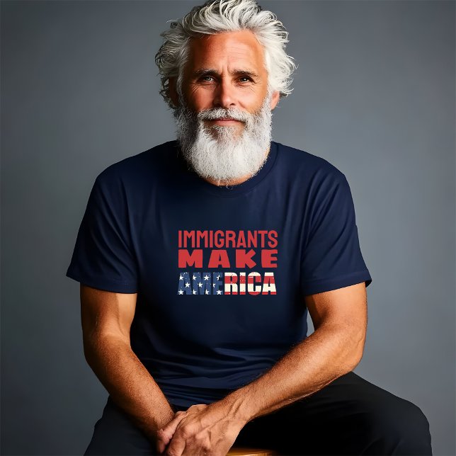 Anti-Trump merch protest T-Shirt (This T-shirt boldly opposes Donald Trump's immigration policies. Immigrants make America. )