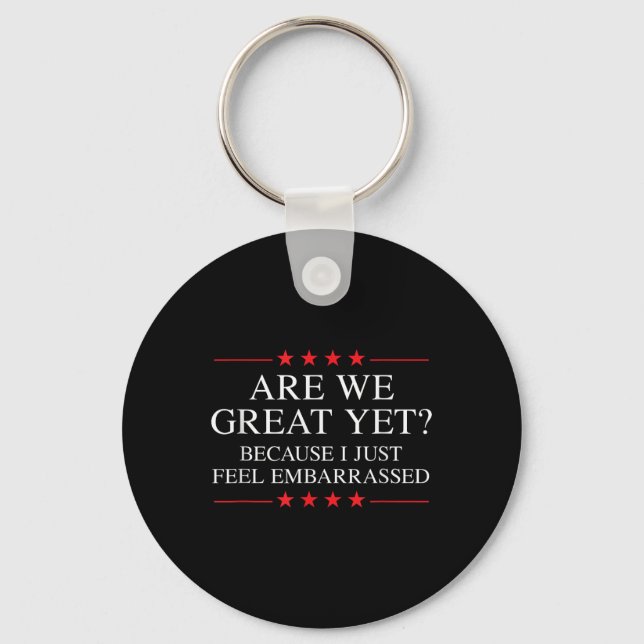 Anti Trump Merchandise For Liberals &amp; Progress Key Ring (Front)