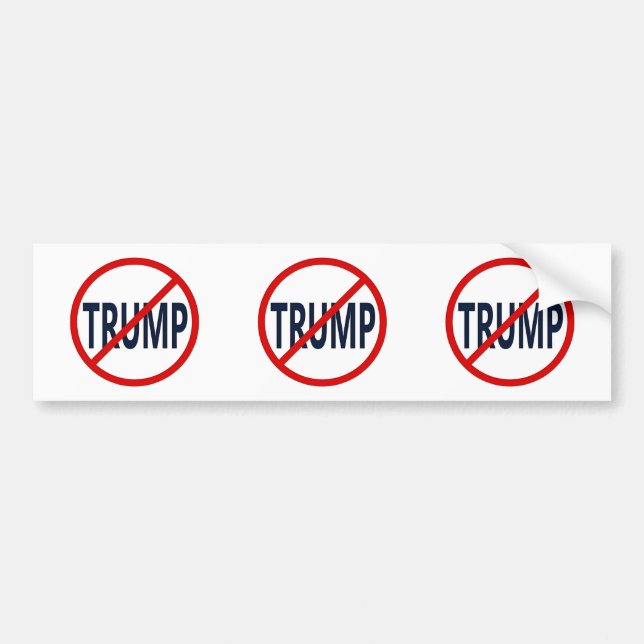 Anti-Trump No Trump Bumper Sticker (Front)