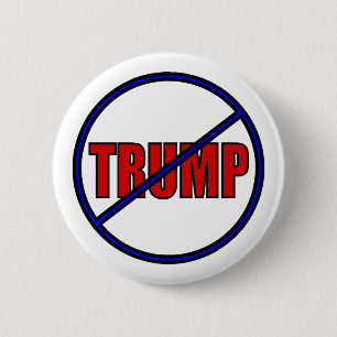 Anti Trump No Trump Presidential Election Merch 6 Cm Round Badge