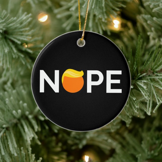 Anti-Trump - Nope Edition Ceramic Tree Decoration (Tree)