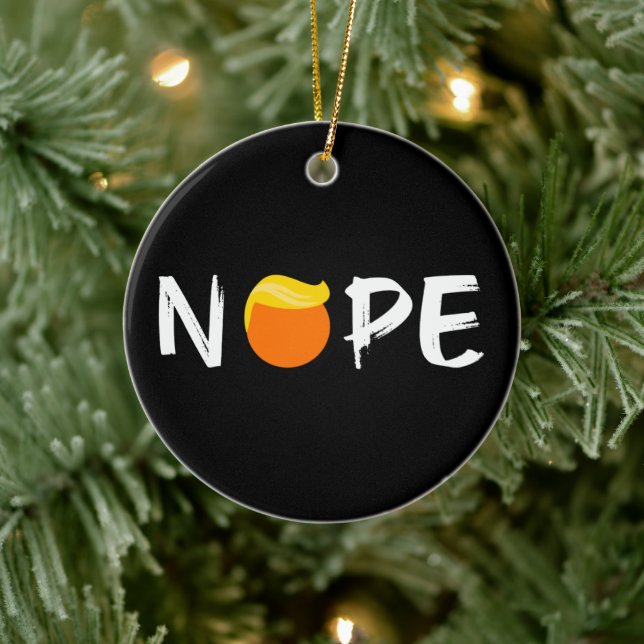 Anti-Trump - Nope Edition II Ceramic Tree Decoration (Tree)