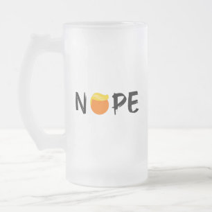 Anti-Trump - Nope Edition II Frosted Glass Beer Mug