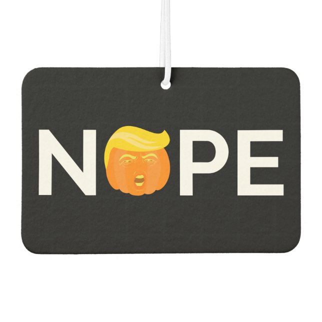 Anti-Trump - Nope Halloween Edition I Car Air Freshener (Front)