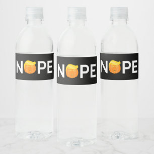 Anti-Trump - Nope Halloween Edition I Water Bottle Label