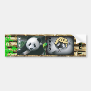 Anti Trump / panda, Bumper Sticker