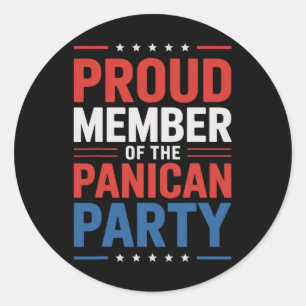 Anti Trump Panican Party  Classic Round Sticker