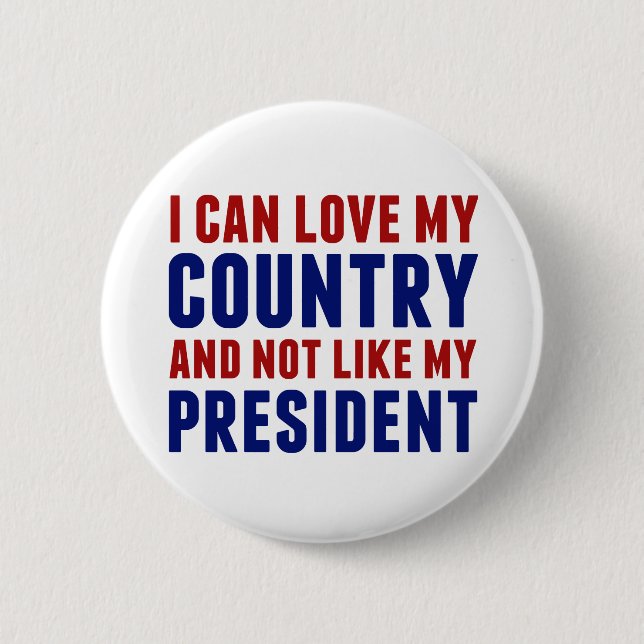 Anti Trump Patriotic Not My President 6 Cm Round Badge (Front)