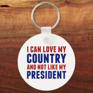 Anti Trump Patriotic Not My President Key Ring