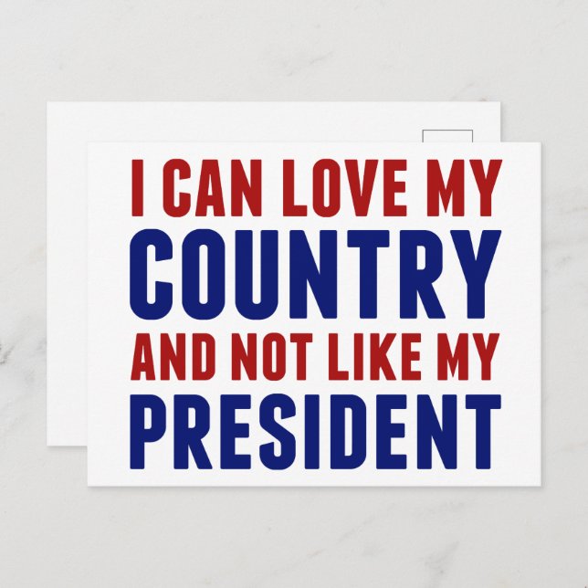 Anti Trump Patriotic Not My President Postcard (Front/Back)