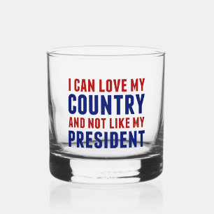 Anti Trump Patriotic Not My President Whiskey Glass