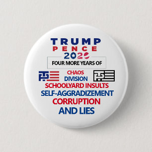 Anti-Trump Pence 2020 6 Cm Round Badge