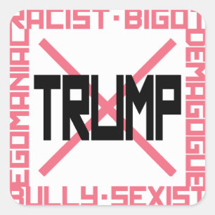 Anti-Trump Pink Square Sticker