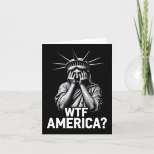 Anti-trump Political And Democracy Wtf America 1 Card