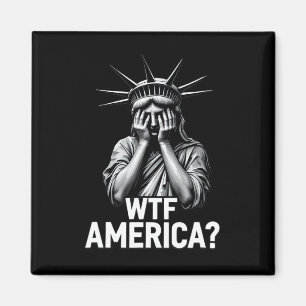 Anti-trump Political And Democracy Wtf America 1 Magnet