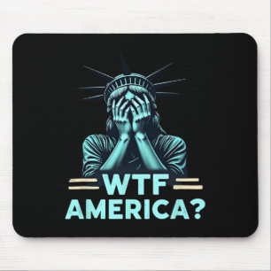 Anti-trump Political And Democracy Wtf America 2 Mouse Mat