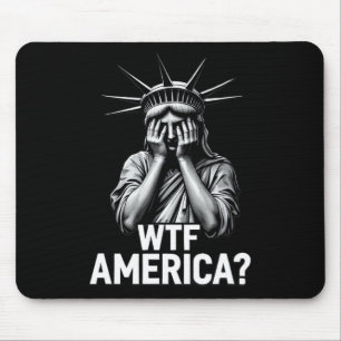 Anti-trump Political And Democracy Wtf America _2 Mouse Mat