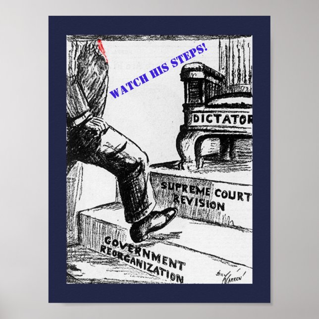 Anti Trump Political Cartoon - Altered old cartoon Poster (Front)