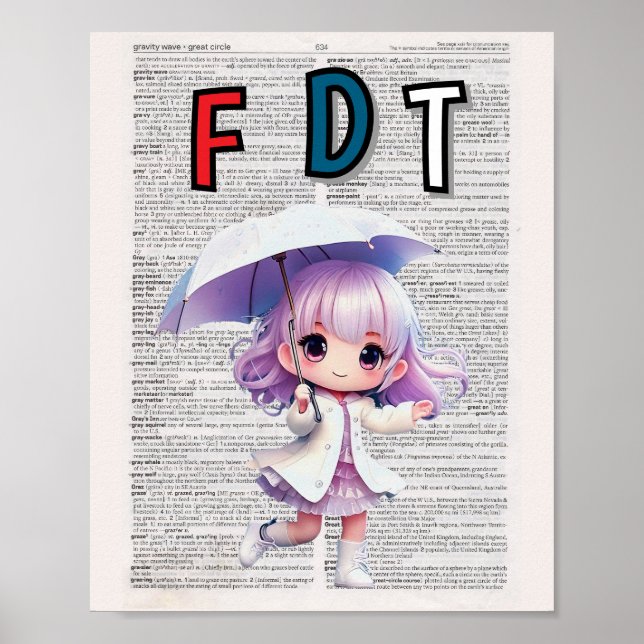 Anti Trump print (dictionary page) (Front)