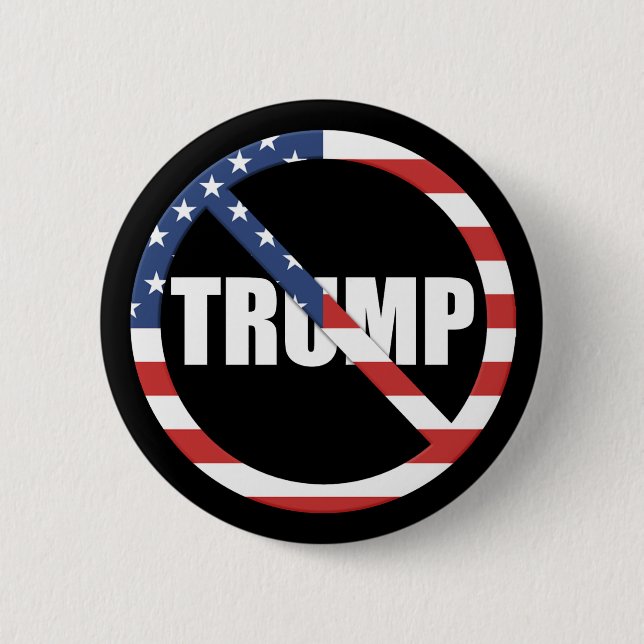 Anti-Trump Pro-Democracy 6 Cm Round Badge (Front)