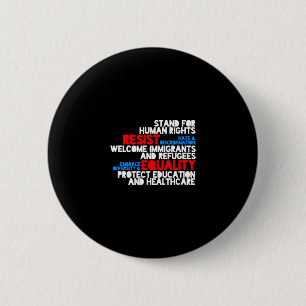 Anti Trump Protest Human Rights Resist  6 Cm Round Badge
