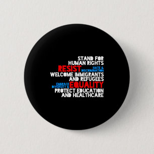 Anti trump protest human rights resist Anti trump 6 Cm Round Badge