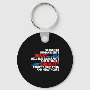 Anti trump protest human rights resist Anti trump Key Ring