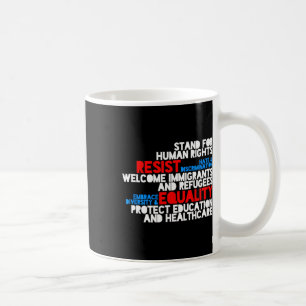 Anti Trump Protest Human Rights Resist  Coffee Mug