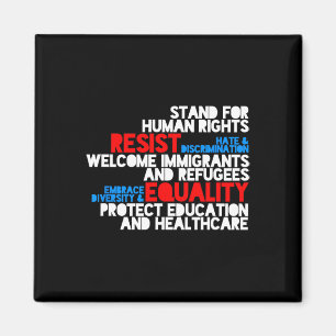 Anti Trump Protest Human Rights Resist  Magnet