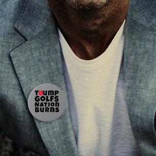 Anti trump protest slogan 7.5 cm round badge