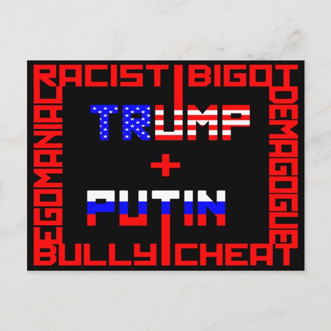 Anti Trump+Putin Postcard (Front)
