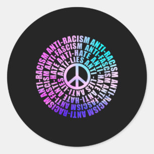 Anti Trump Racism Fascism Lies Hate Resist Vote Wa Classic Round Sticker