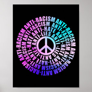 Anti Trump Racism Fascism Lies Hate Resist Vote Wa Poster