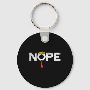 Anti-trump Red Tie Wig Stop Donald Trump Funny Imp Key Ring