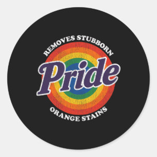 Anti Trump Remove Stubborn Orange Stains Pride Mon Classic Round Sticker