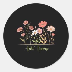 Anti-trump Resist Floral Botanical Liberal Activis Classic Round Sticker