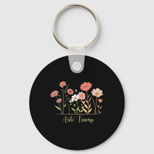 Anti-trump Resist Floral Botanical Liberal Activis Key Ring
